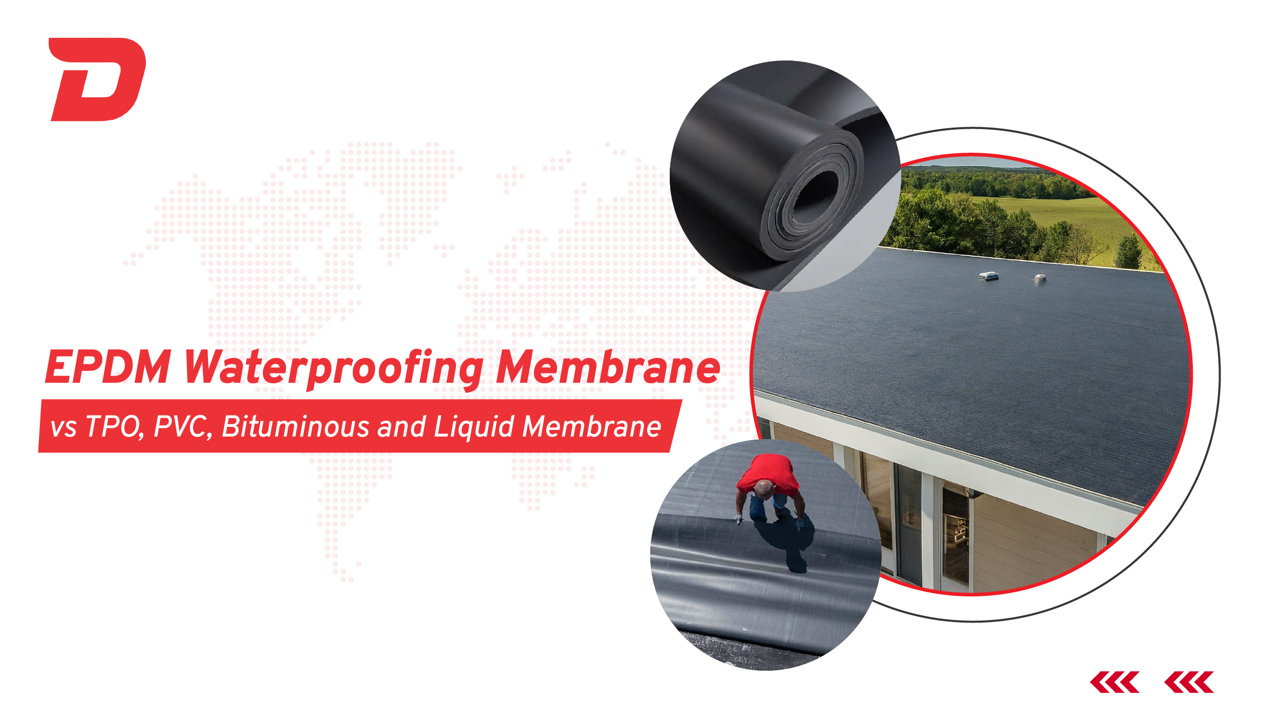 مقایسه ممبران EPDM با سایر انواع ممبران‌های آب‌بندی مانند TPO، PVC و بتومنی