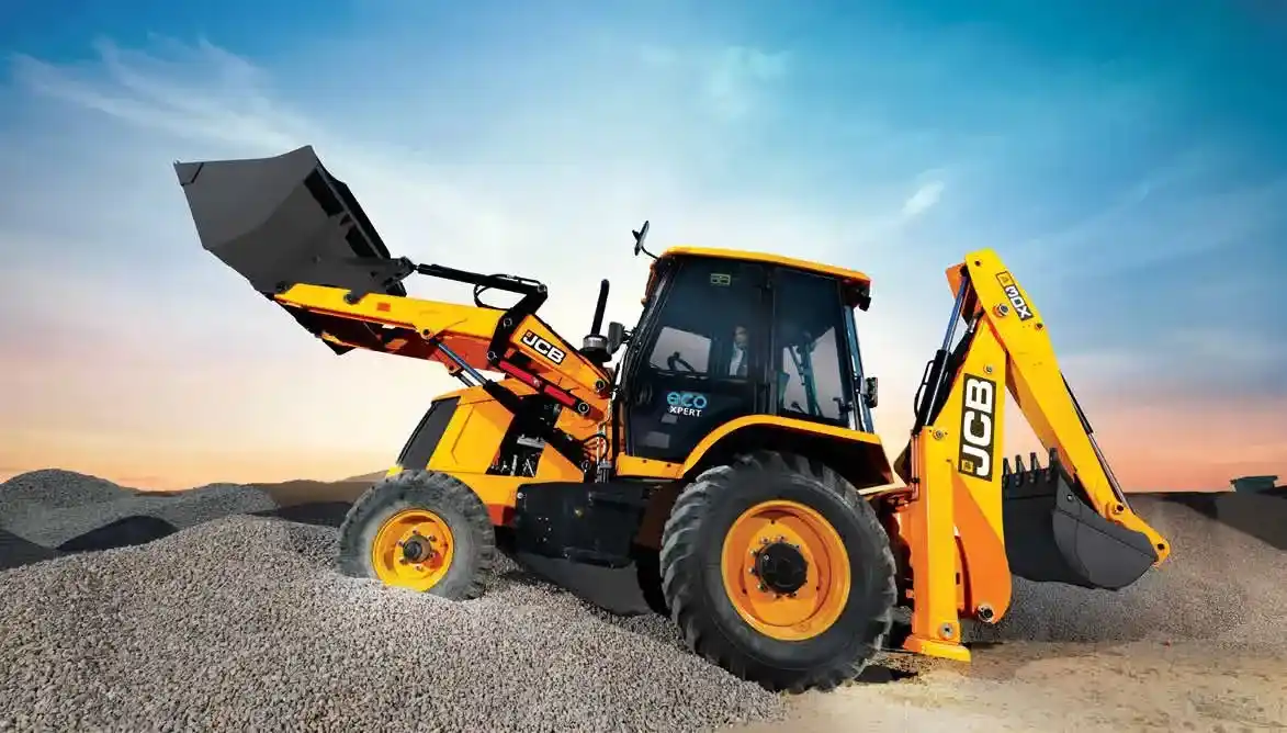 بکهو لودر JCB مدل 3DX در现场 ساخت و ساز