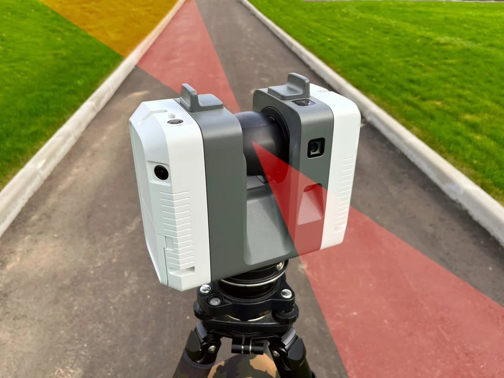 نمونه‌ای از اسکن سه‌بعدی با اسکانر Leica ScanStation P30 در فرایند نقشه‌برداری ساخت‌وساز