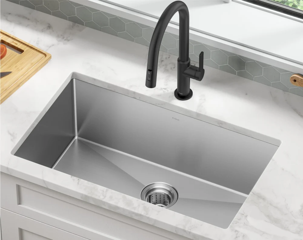 سینک زیرکابینتی با سطح یکپارچه و نصب زیر کابینت
