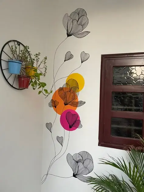 نمونه‌ای از آماده‌سازی دیوار برای نقاشی با پاکسازی و پر کردن ترک‌ها