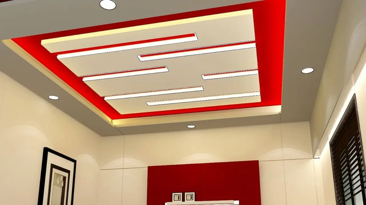 سقف کاذب فلزی با طراحی صنعتی و خطوط مدرن
