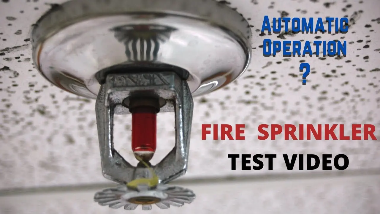 آزمایش سیستم sprinkler در یک ساختمان صنعتی