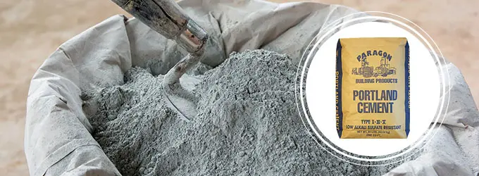 نمونه‌ای از سیمان پرتلند در بسته‌بندی صنعتی